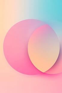 梦幻渐变双圆背景图