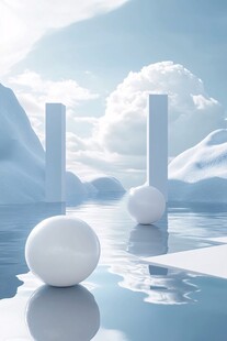 梦幻空灵的几何元素景观