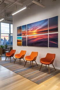 办公室内的艺术装饰与座椅