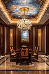 奢华欧式餐厅的典雅格调