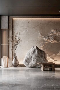 现代中式风格室内景观一角