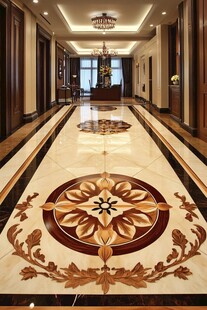 奢华大气的别墅走廊地面设计