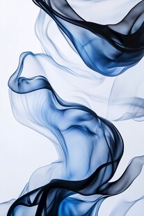 蓝色烟雾灵动艺术画面