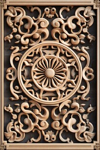 中式木雕艺术精美装饰图案