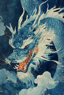 蓝色神龙霸气登场