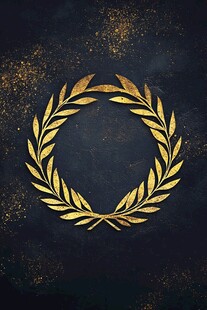 金色桂冠图案背景图