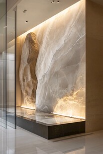 大理石墙面的现代空间美学