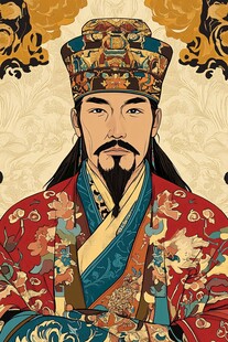 古代官员画像 传统服饰风格