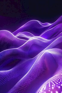 梦幻紫色波浪科技背景图