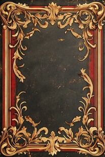 复古华丽金色边框装饰图
