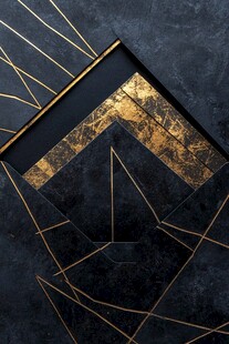 黑金几何纹理奢华背景图