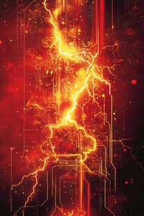 炫酷闪电科技背景图