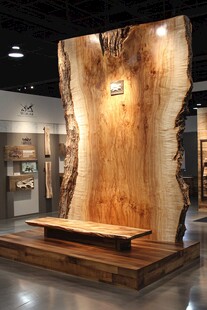 巨型原木板材展示台