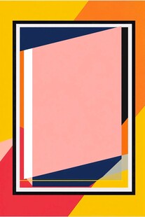 几何色块拼接装饰画