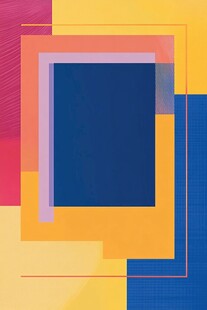 多彩几何重叠抽象背景图