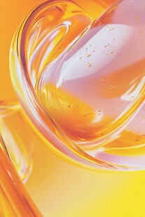 流动的金黄液体艺术之美