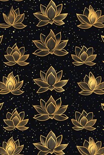 黑金莲花图案 神秘又优雅