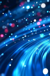 梦幻蓝色流光粒子背景