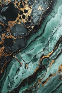 墨绿金纹大理石纹理