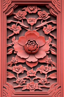 中式雕花红木饰板