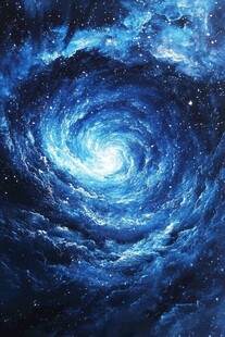 梦幻蓝色漩涡星系