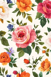 多彩花卉图案