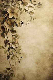 复古花卉边框背景图