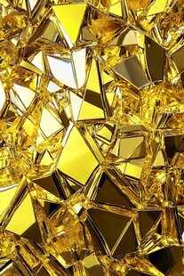 璀璨金色多边形几何图案