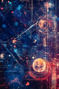 科技感十足的抽象数字艺术画面