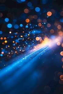 梦幻蓝光粒子流动特效