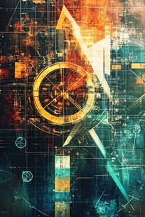 科技几何抽象艺术背景图