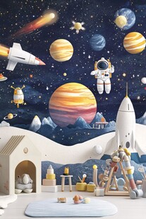 梦幻太空主题儿童房装饰