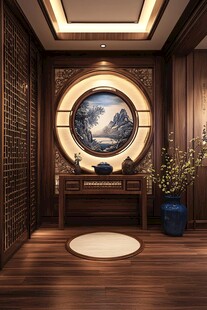 中式玄关 雅致古韵空间美学