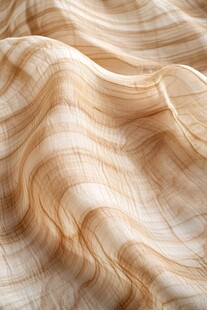米黄色纹理轻柔褶皱布料