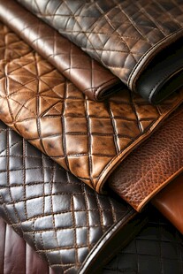 多样纹理皮革特写