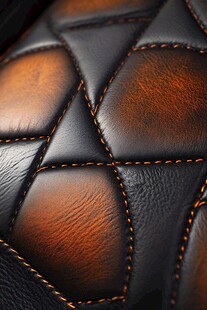 精致皮革纹理与缝线细节