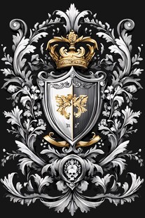 华丽皇家徽章设计图案