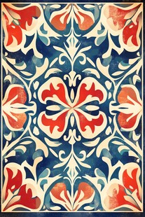 复古风几何花纹装饰图案