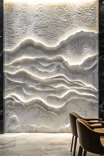 山水纹理艺术背景墙