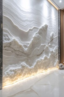 山水纹理大理石墙面装饰