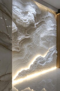 山水纹理大理石墙面装饰