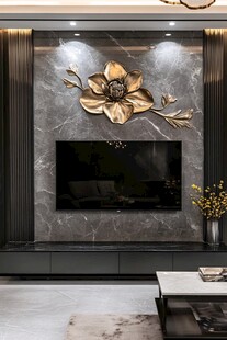 奢华大理石电视背景墙设计