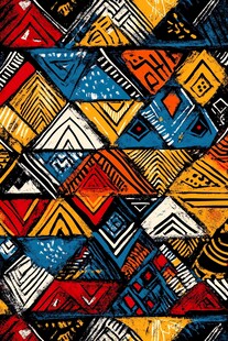 非洲风格几何图案织物