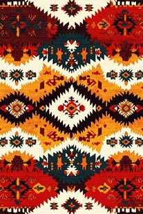 民族风几何图案织物纹理