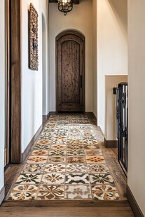 复古风走廊过道地面装饰