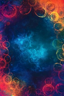 梦幻炫彩气泡背景图