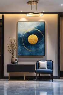 现代简约客厅艺术挂画装饰