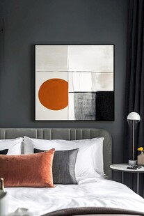 现代简约风卧室装饰画搭配