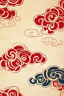 中式传统云纹图案背景