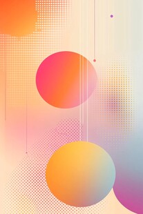 渐变多彩圆形抽象背景图